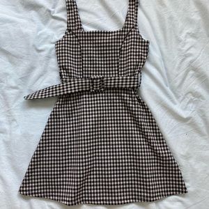 Topshop gingham sleeveless dress